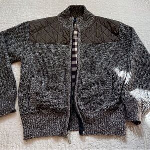 Gioberti Boy’s Knitted Full Zip Cardigan Sweater with soft brushed flannel linin